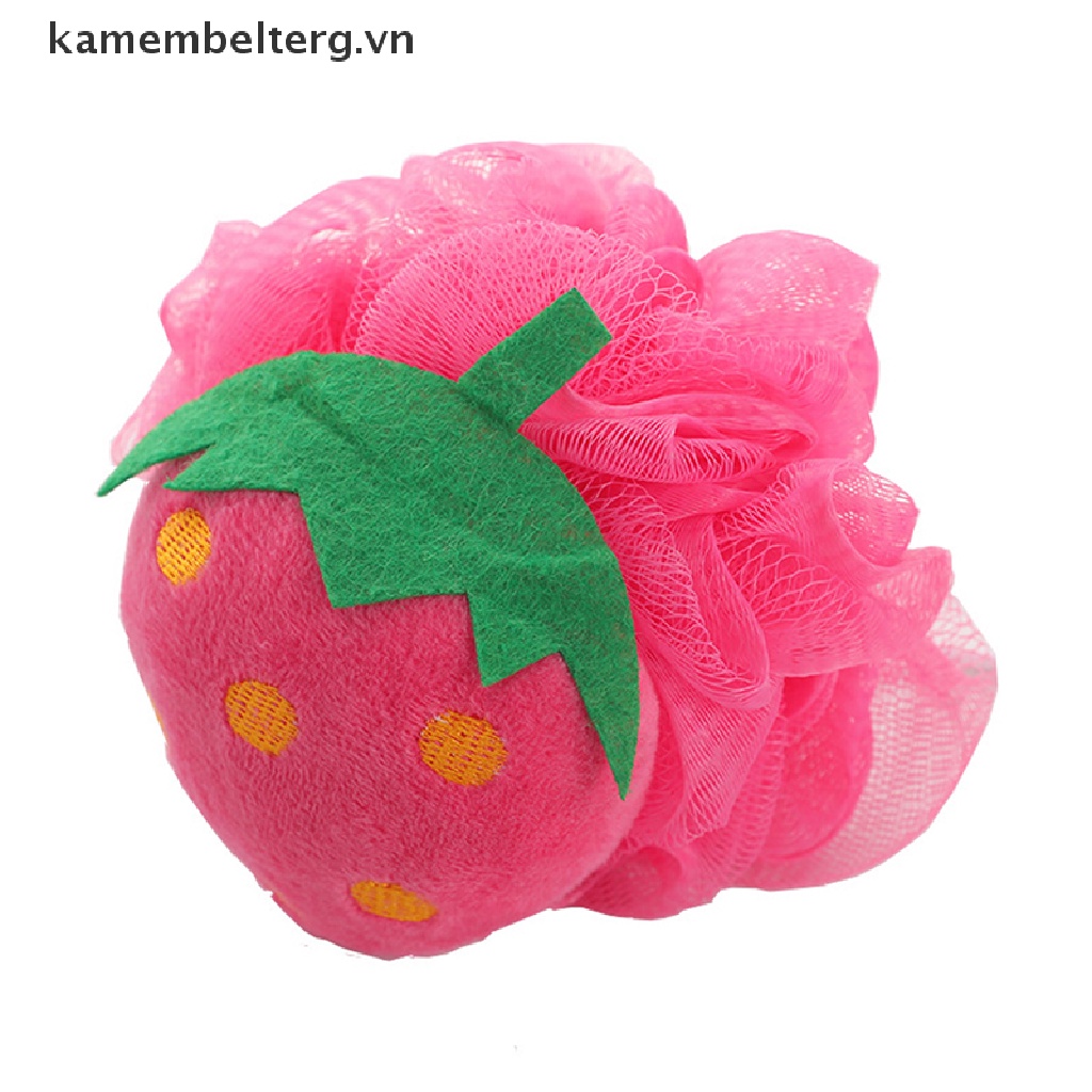 1 Bông Tắm Bằng Xơ Mướp Nhiều Màu Sắc Họa Tiết Trái Cây Dễ Thương