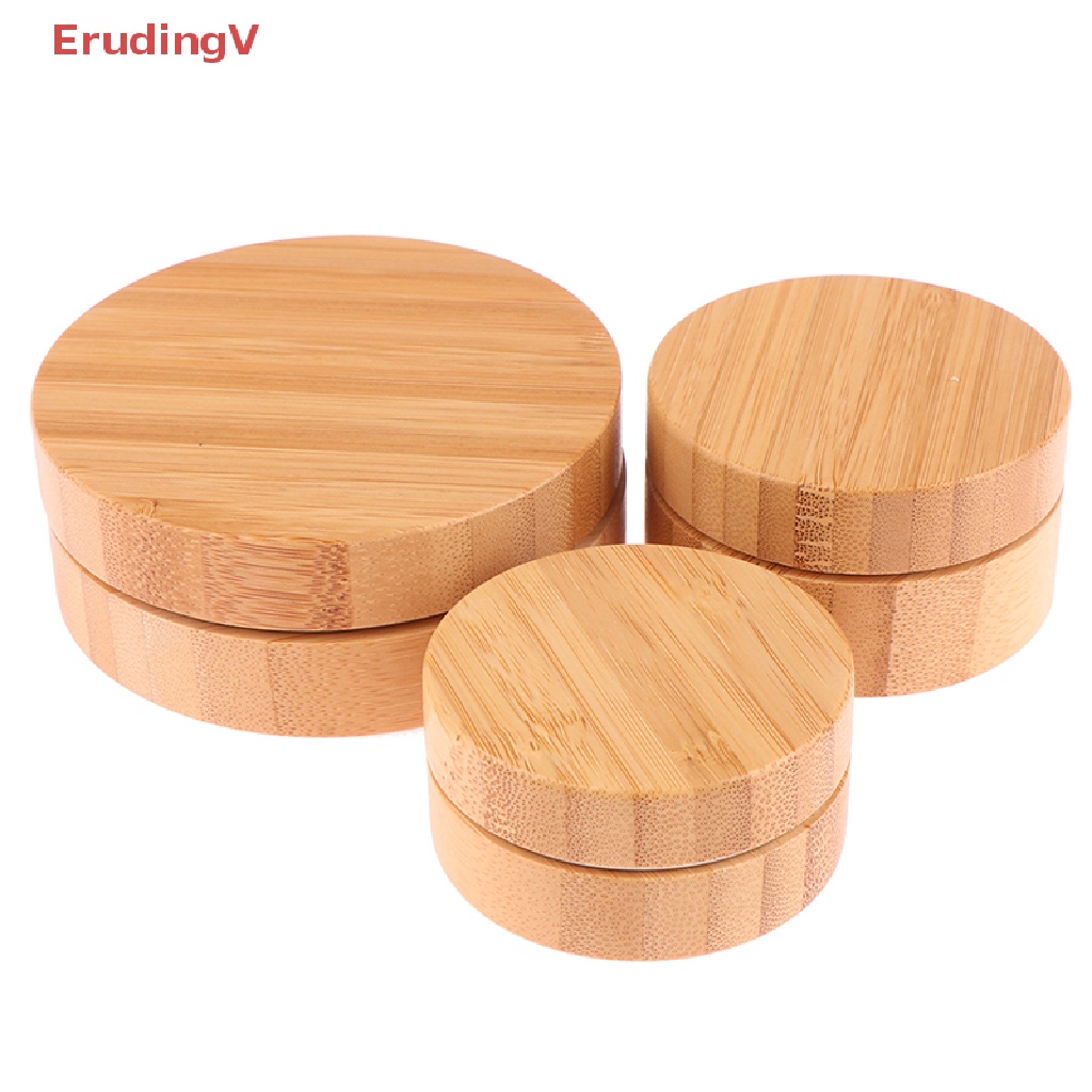 1 Hũ Rỗng Đựng Kem / Mỹ Phẩm Có Nắp Bằng Tre 30 / 50 / 100G