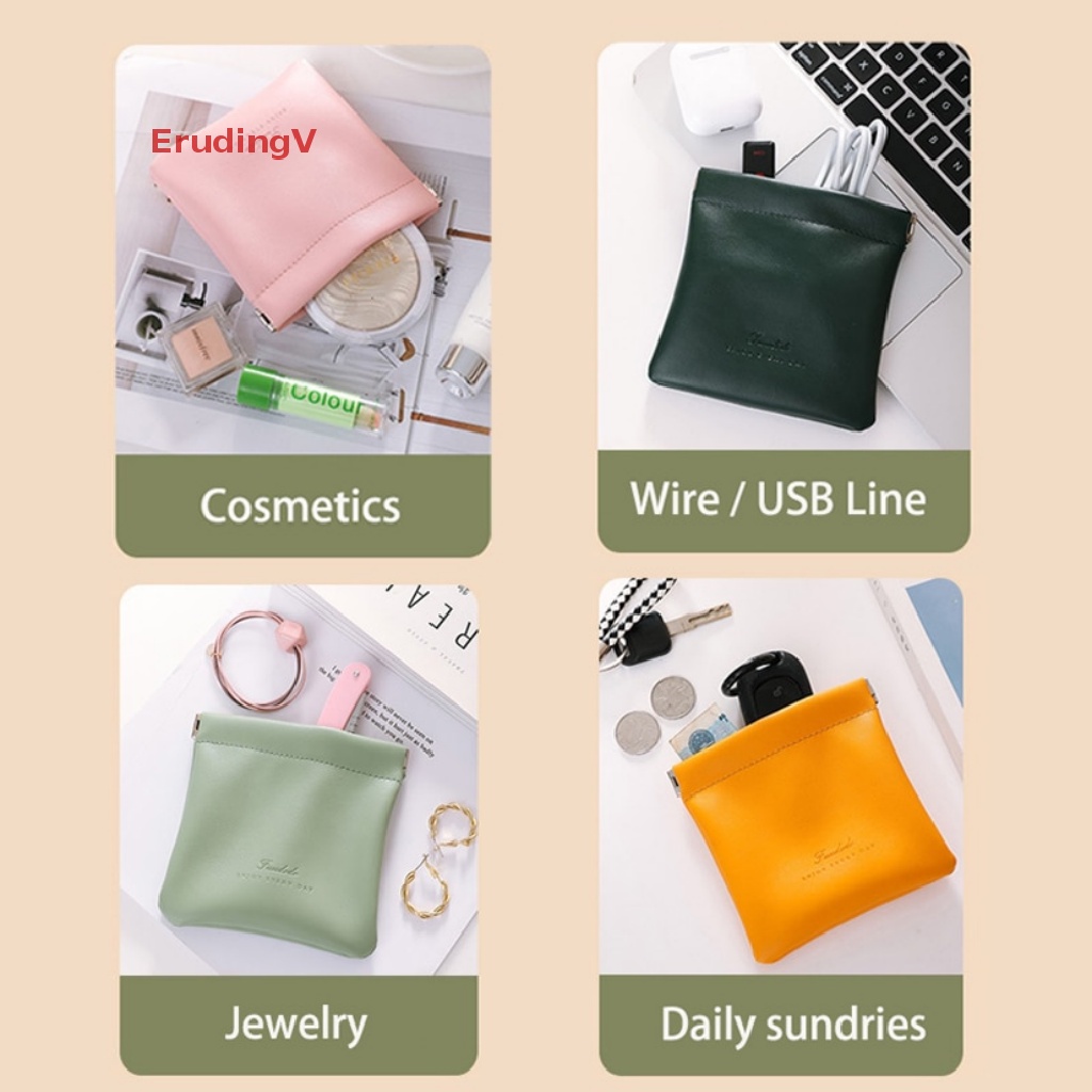 [ErudingV] Túi Đựng Tai Nghe Airpods Bằng Da PU Có Dây Đeo Hình Đôi Môi [Mới]