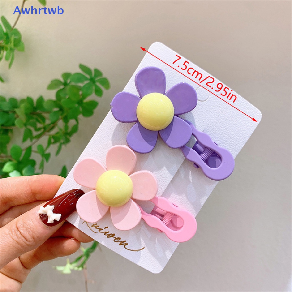1 Cặp Kẹp Tóc Hình Hoa Nhiều Màu Sắc Thời Trang Dành Cho Nữ Mới