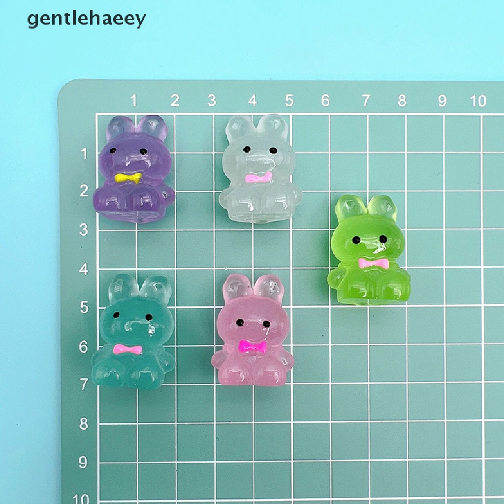 Set 5 Mô Hình Thỏ Dạ Quang Dễ Thương Trang Trí Nhà Cửa / Xe Hơi