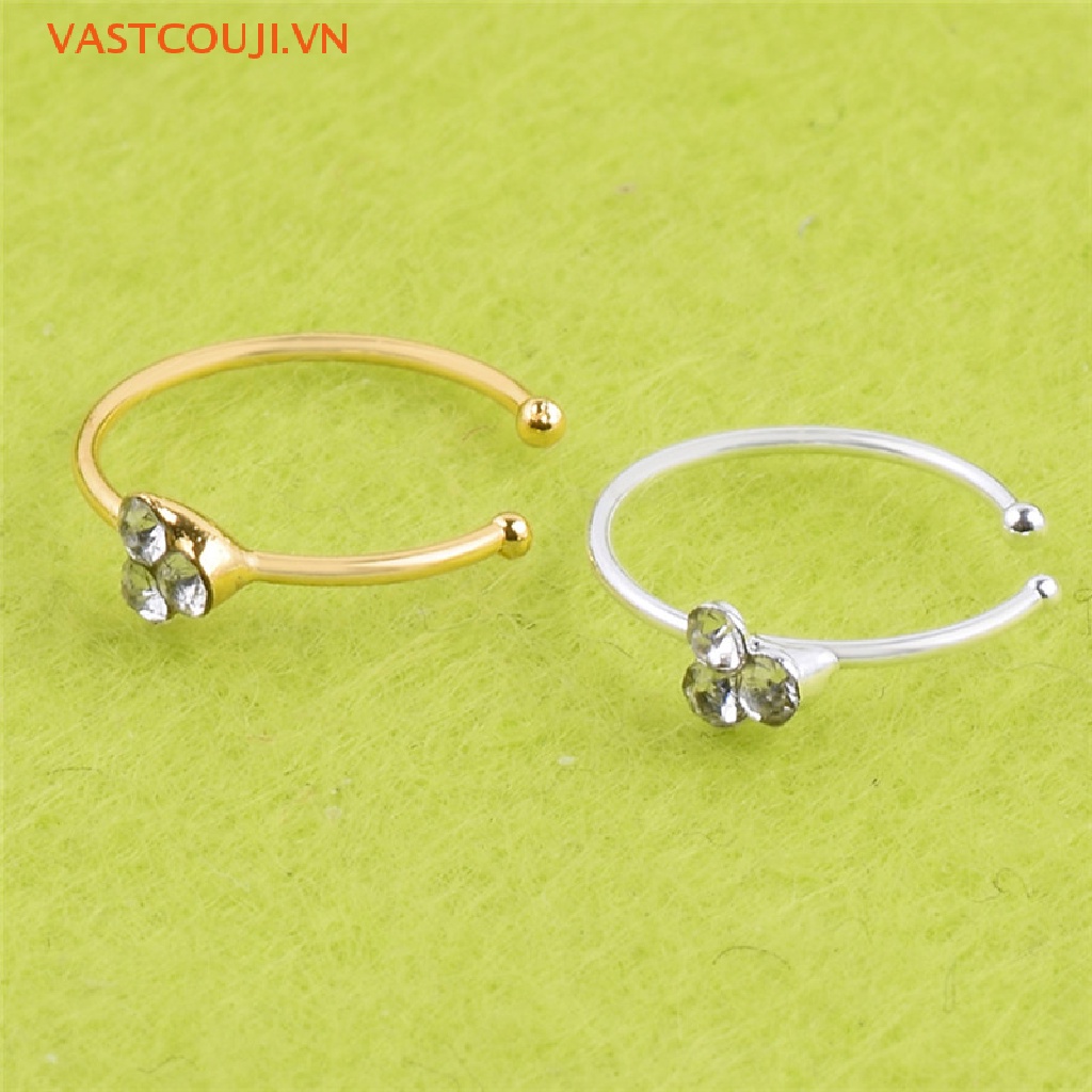 Khuyên Mũi Bằng Thép Đính Đá Pha Lê VASTJI