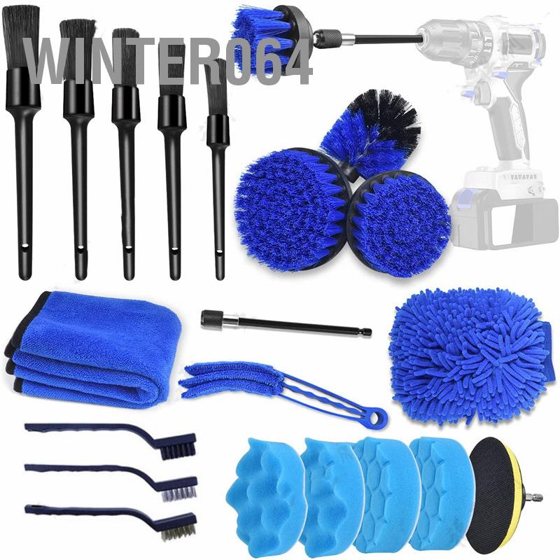 Winter064 Bộ bàn chải chi tiết ô tô Bàn làm sạch dây khoan cho nội thất  ngoại Bảng điều khiển Lỗ thông khí