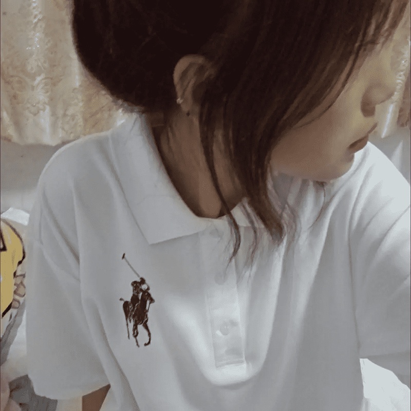 Chất Lượng Cao Rapph_Lauren Áo Thun polo Cotton Tay Ngắn Màu Trơn Vừa Vặn Thoải Mái Cho unisex