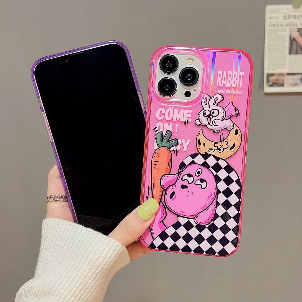Ốp Điện Thoại tpu Dẻo Trong Suốt Họa Tiết Hoạt Hình Độc Đáo Chống Sốc Chống Rơi Cho iPhone 11 12 13 14 PRO Max