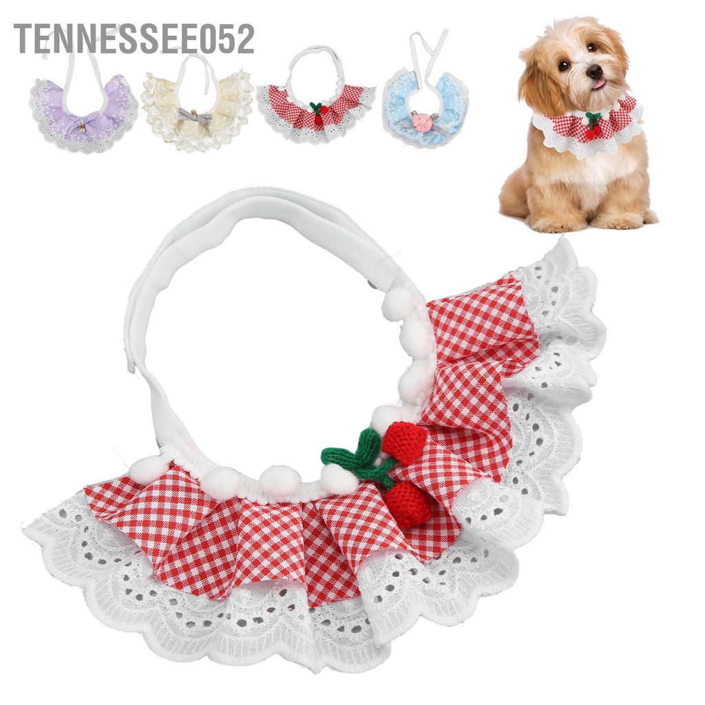 Tennessee052 Cat Ren Scarf Thoáng Khí Mềm Mại và Thoải Mái Dễ Thương Công Chúa Pet Khăn Nước Bọt Nhỏ Trung Bình Chó Mèo