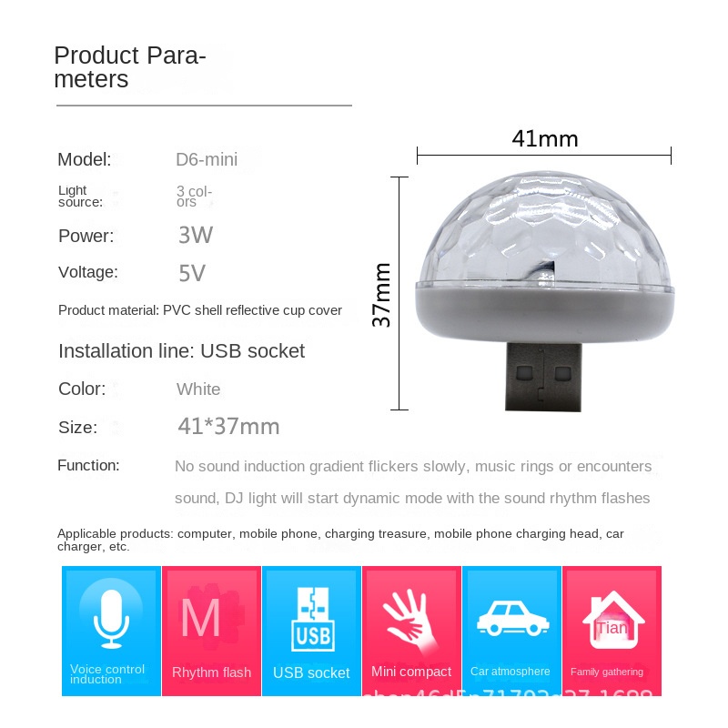 Đèn LED RGB Xoay Được Có Thể Hoạt Động Bằng Giọng Nói Cho Điện Thoại Android Apple