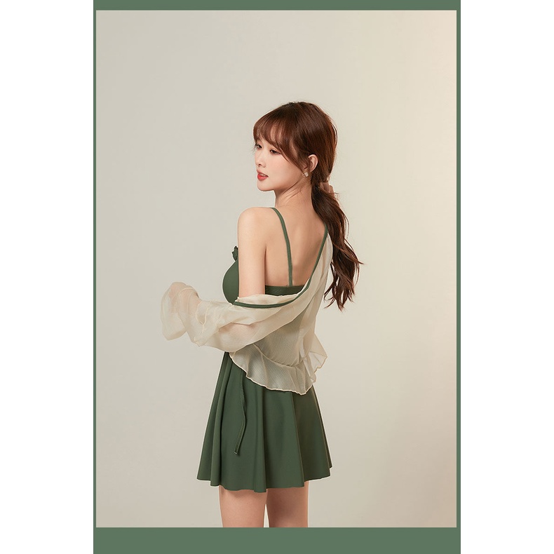 Bộ Đồ Bơi Một Mảnh Tay Dài Dáng Ôm Thời Trang Mùa Hè Chất Lượng Cao Cho Nữ