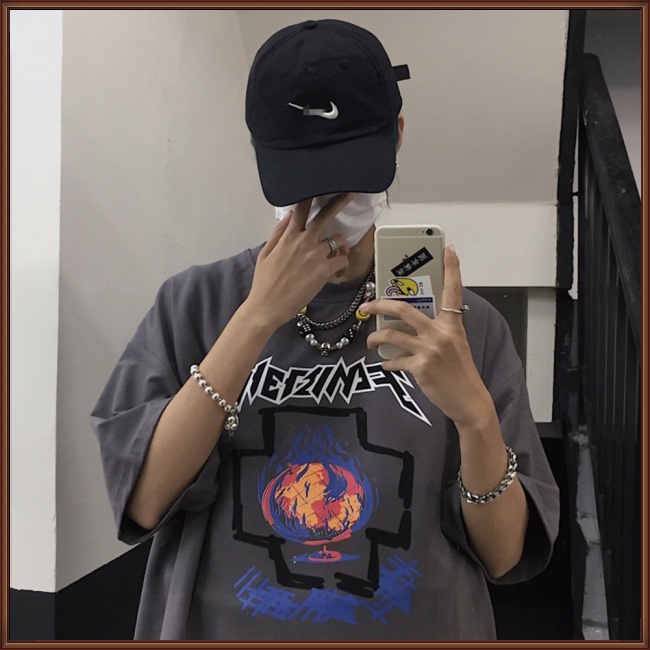 Áo Thun Tay Ngắn Cổ Tròn Thoáng Khí Thoải Mái In Chữ Thời Trang Mùa Hè Cho Cặp Đôi