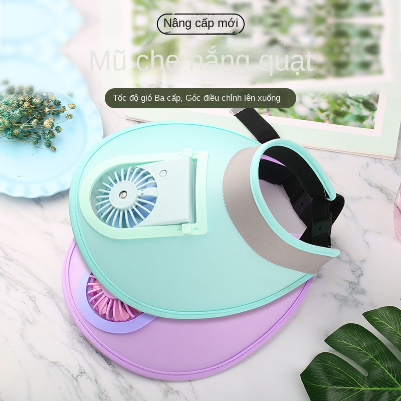 Mũ Lưỡi Trai Có Quạt Sạc USB Thoáng Khí Thời Trang Cho Gia Đình