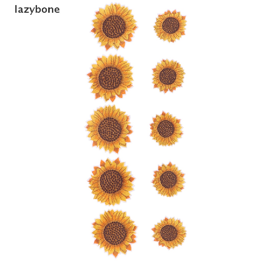 Set 5 Miếng Dán Ủi Quần Áo Hình Hoa Hướng Dương Diy Xương Cá} {lazybone}}}