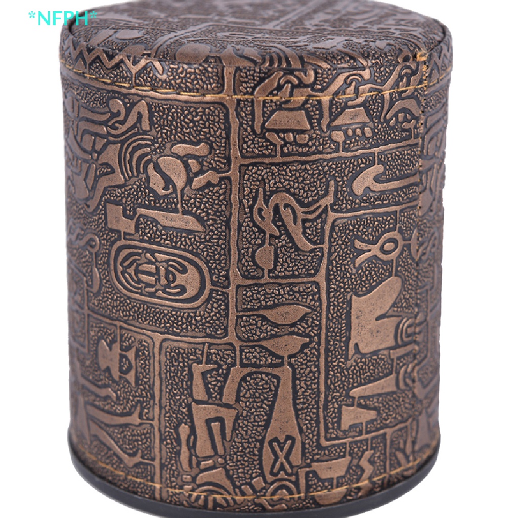 1 Cốc Xúc Xắc Da PU Chất Lượng Cao 82 X 82 X 91Mm Mới