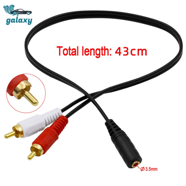 Galaxy Cáp Chuyển Đổi Âm Thanh 3.5mm Sang 2 RCA 3.5 Y 50cm Chuyên Dụng
