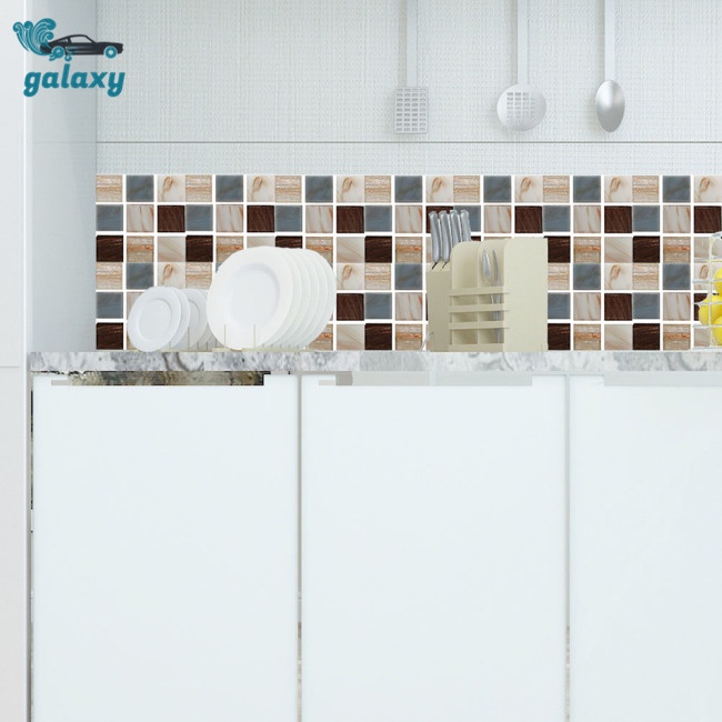 Galaxy Bộ 6 Tấm Dán Tường Bằng PVC Chống Thấm Nước / Dầu Mỡ Tiện Dụng Cho Nhà Bếp