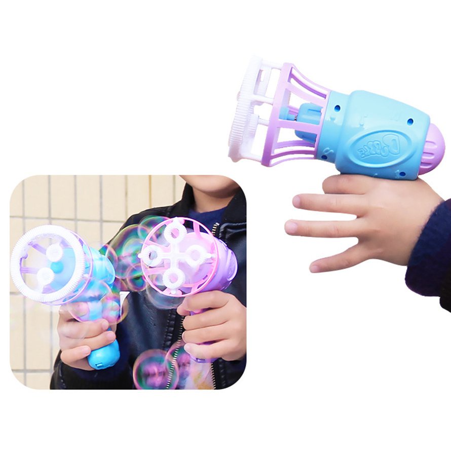 Children's electric fan bubble gun automatically blows bubble water toy