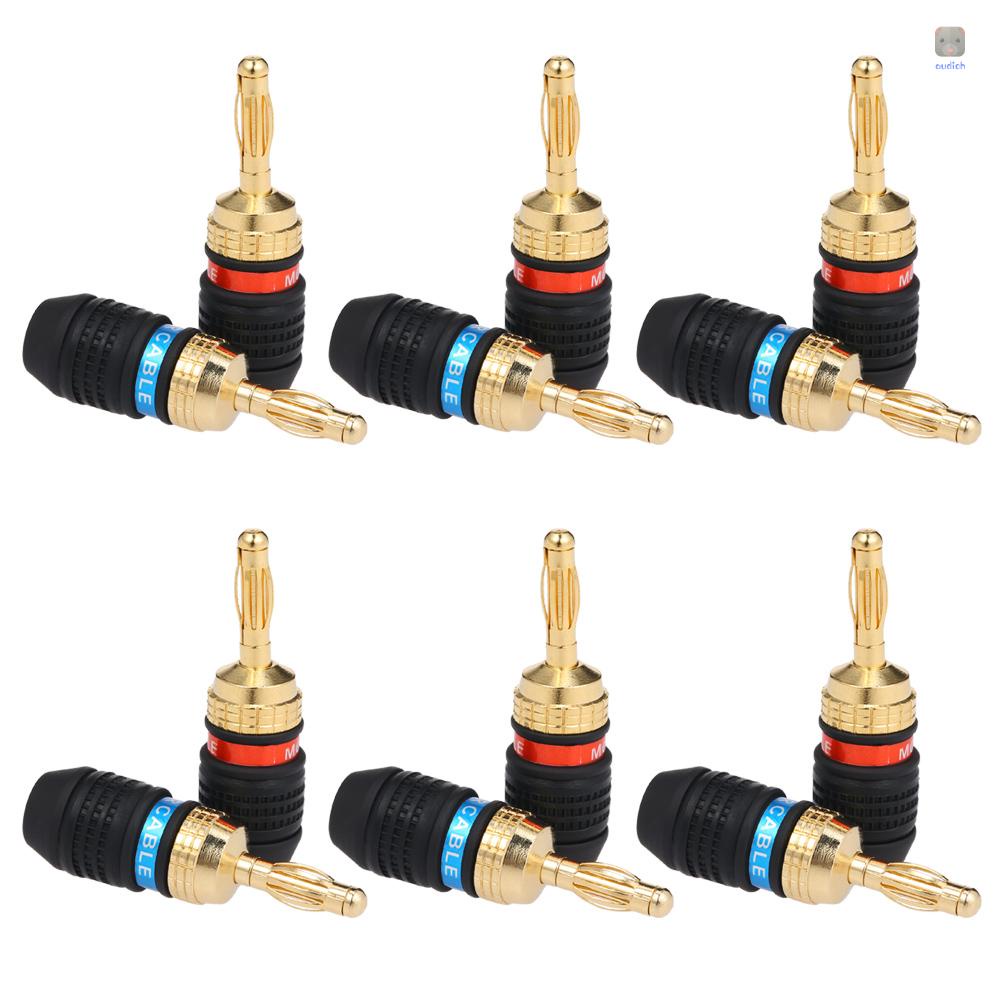 Phích Cắm Bắp Chuối Màu Đỏ Và Đen Chống Ăn Mòn Kết Nối Loa Trái Và Phải Dành Cho Loa / Video / Khuếch Đại Âm Thanh