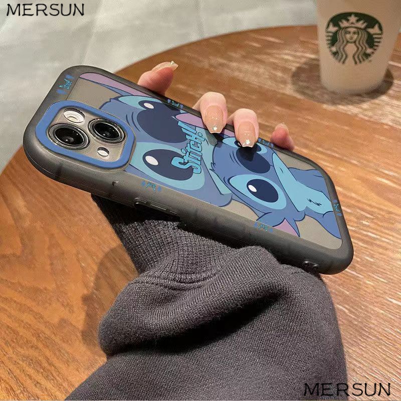 ✅Ốp Điện Thoại Trong Suốt Họa Tiết Stitch Dễ Thương Cho iPhone Xr 12 14713plus pro promax D0LB