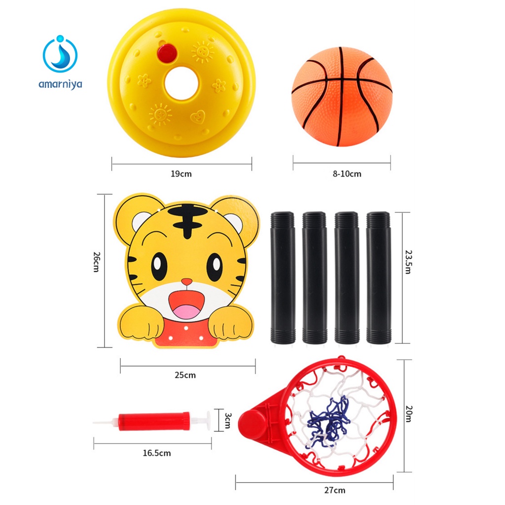 1 Bộ Giá Đỡ Bóng Rổ Đồ Chơi Hình Chú Khỉ Dùng Trang Trí Trong Nhà