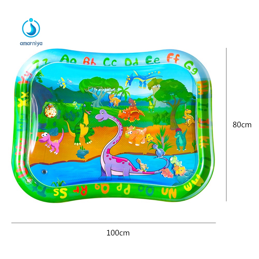 Thảm Chơi Bơm Hơi Họa Tiết Khủng Long Hoạt Hình Cho Bé
