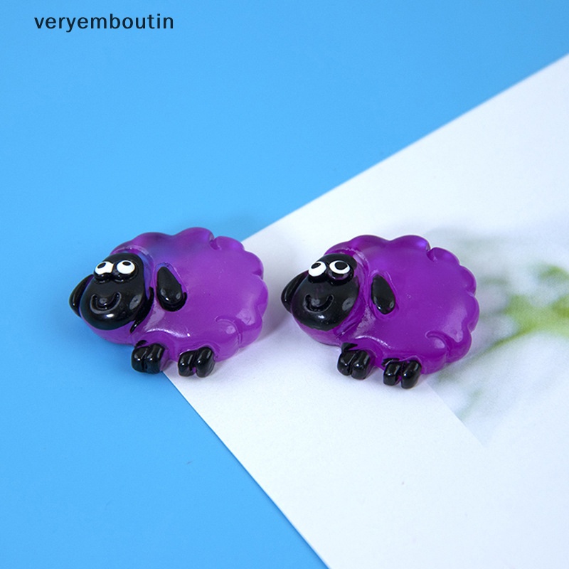 Bộ 5 Tượng Cừu Hoạt Hình Bằng Nhựa Phát Sáng Trang Trí Vườn Cây