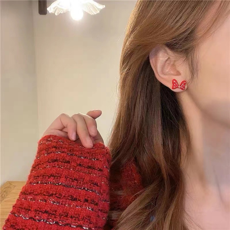 Bông Tai Hình Nơ Bằng Kim Loại Sang Trọng Cho Nữ 2023