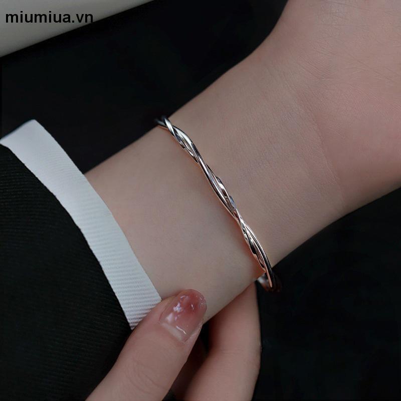 miumiua🔮Vòng tay nữ hợp kim đơn giản thanh lịch lắc tay Sóng hình trái tim cách điệu