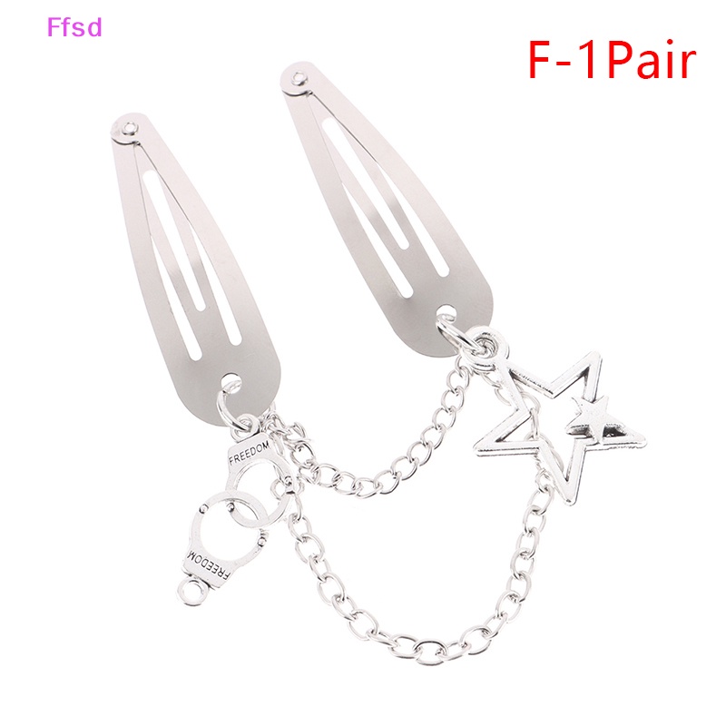 {Ffsd} Kẹp Tóc Chuỗi Xích Kim Loại Hình Bướm Phong Cách Punk Thời Trang Dự Tiệc Halloween * Bán Chạy