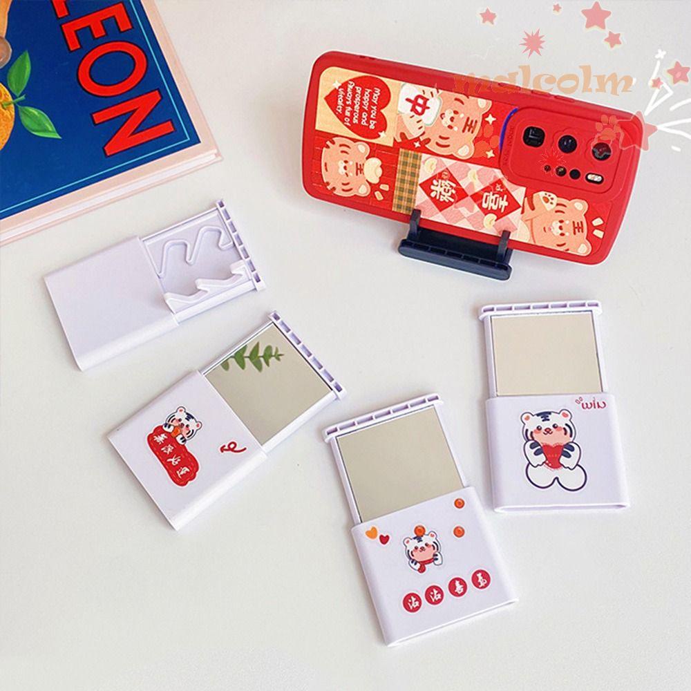 Gương Trang Điểm Mini Có Giá Đỡ Có Thể Gập Lại Tiện Lợi Dành Cho Nữ