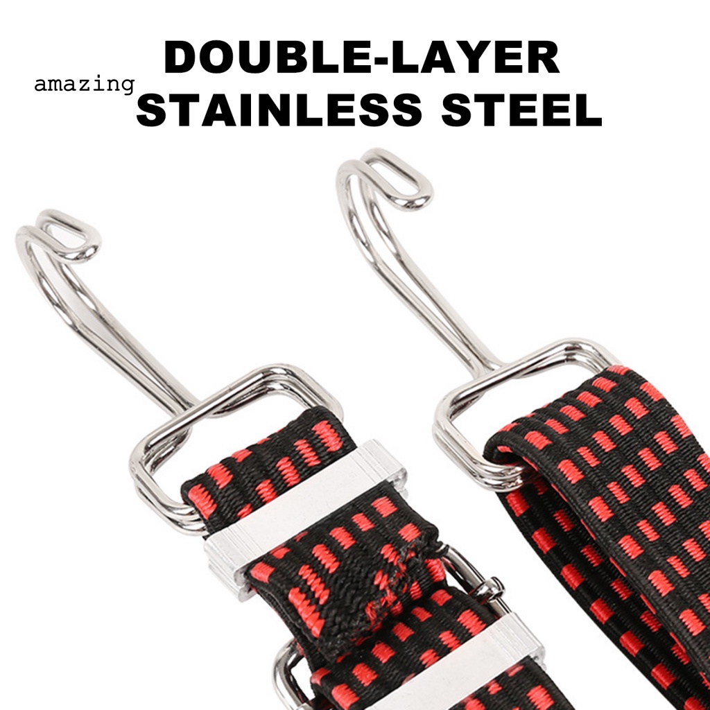 Dây Buộc Hành Lý Co Giãn Có Móc Kim Loại Chống Gỉ Có Thể Điều Chỉnh