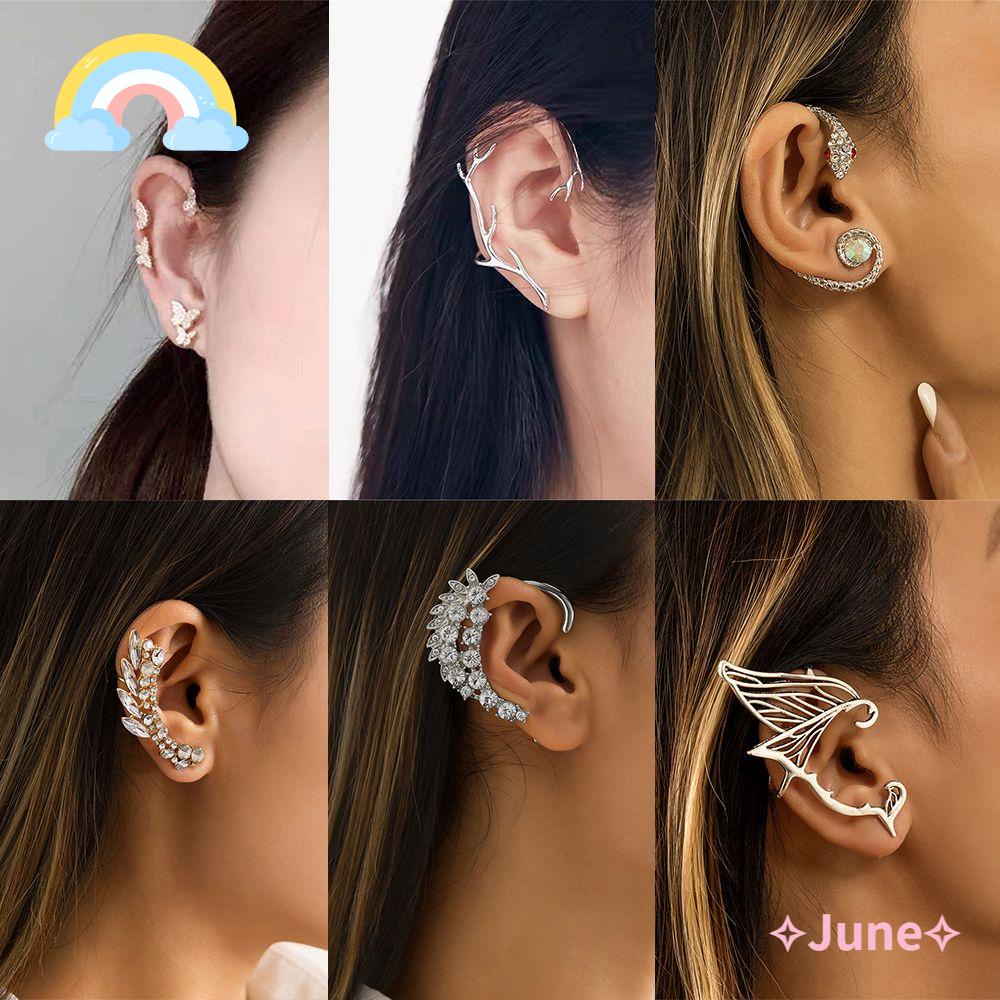 Khuyên Đeo Vành Tai Đính Đá Zircon Giả Thời Trang Cho Nữ