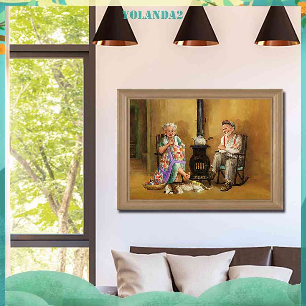 Tranh Đính Đá Kim Cương Toàn Bộ 5D DIY Hình Cặp Đôi Lãng Mạn Trang Trí Nhà Cửa