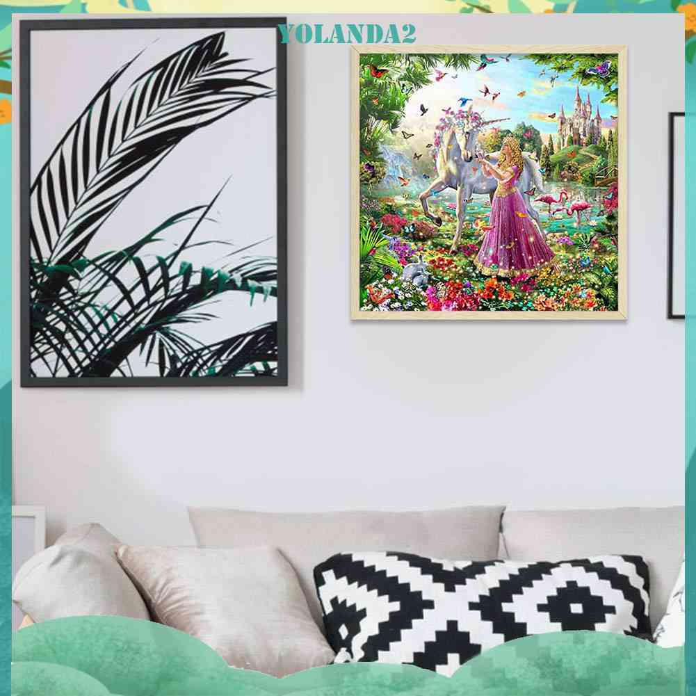 Tranh Đính Đá Kim Cương Toàn Bộ 5D DIY Hình Vẽ Công Chúa Kỳ Lân