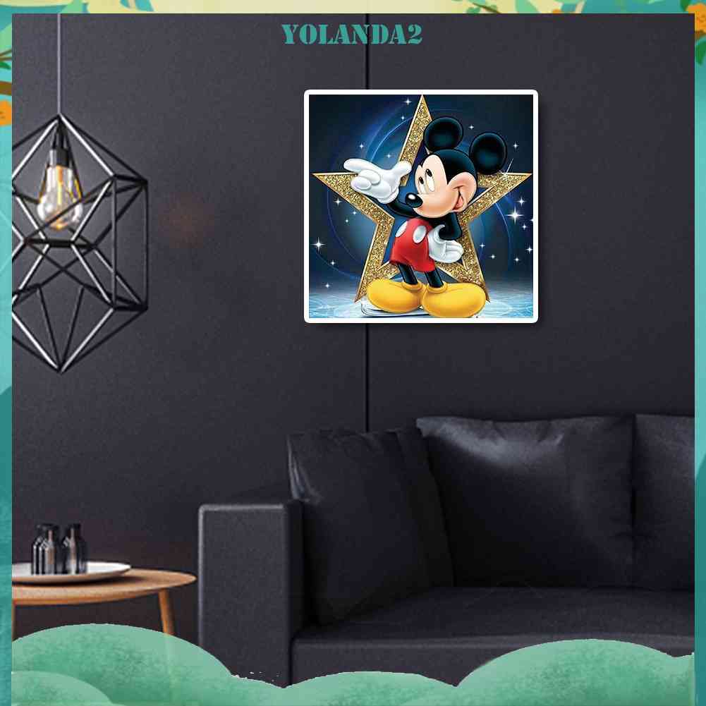 Tranh Đính Đá Kim Cương Toàn Bộ 5D DIY Hình Vẽ Chuột Mickey
