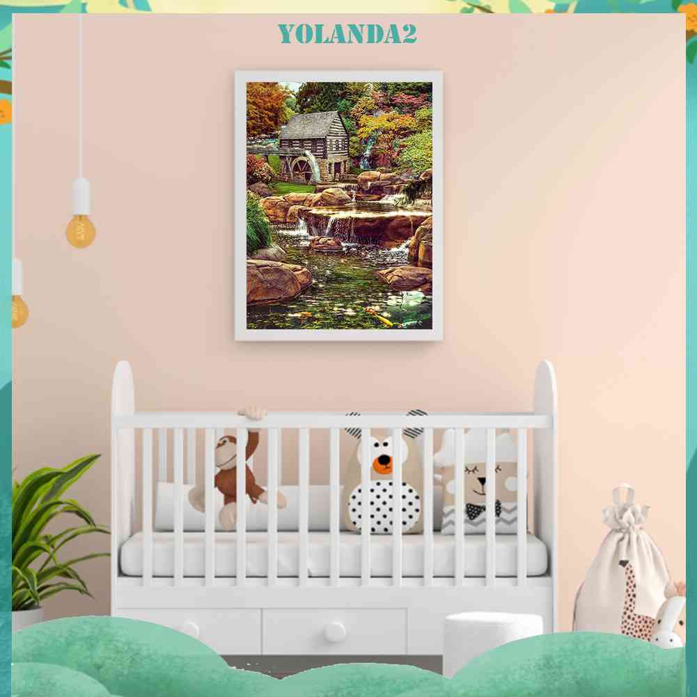 Tranh Đính Đá Kim Cương Toàn Bộ 5D DIY Hình Vẽ Phong Cảnh Trang Trí Nhà Cửa