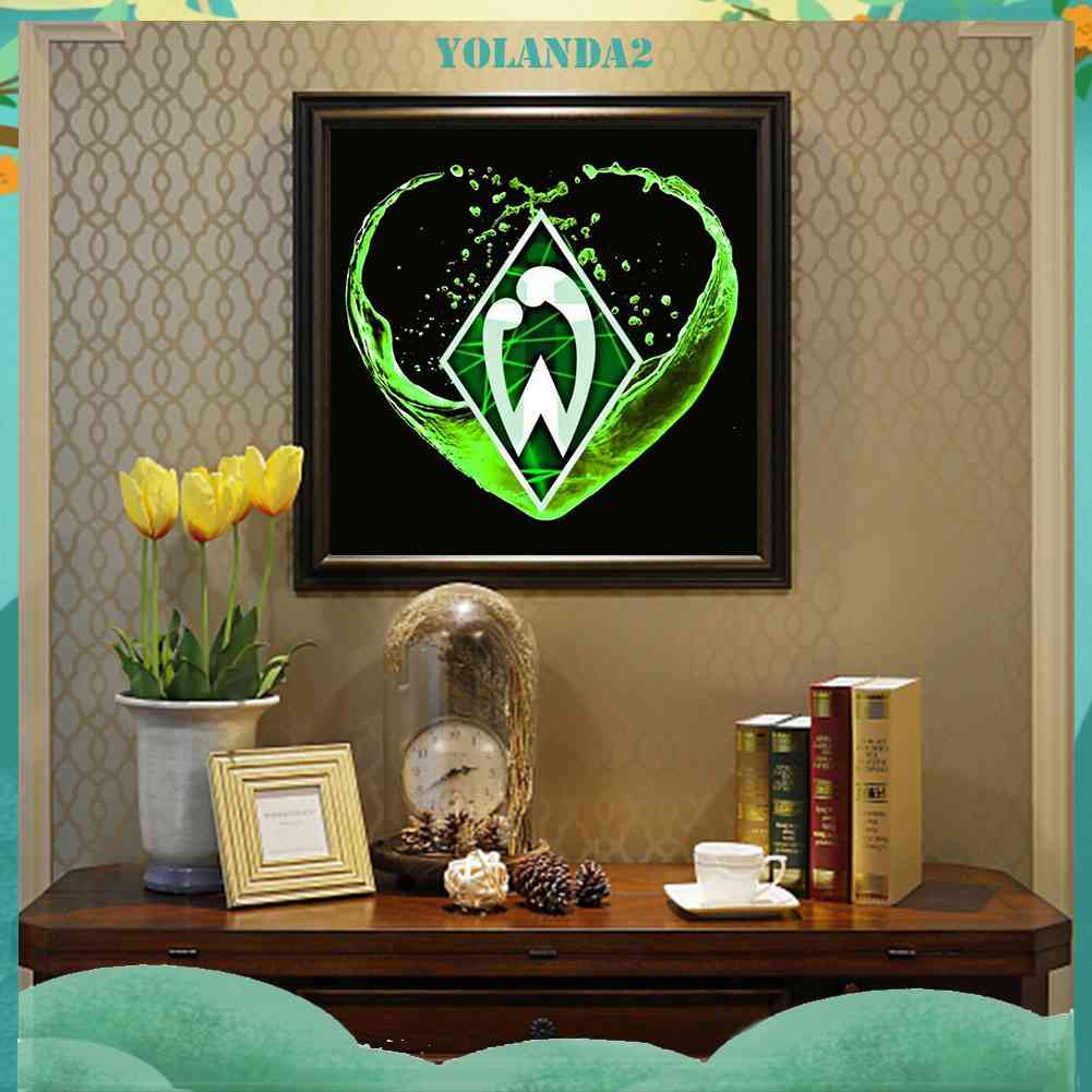 Tranh Đính Đá Kim Cương Toàn Diện Hình Logo Đội Bóng Bremen