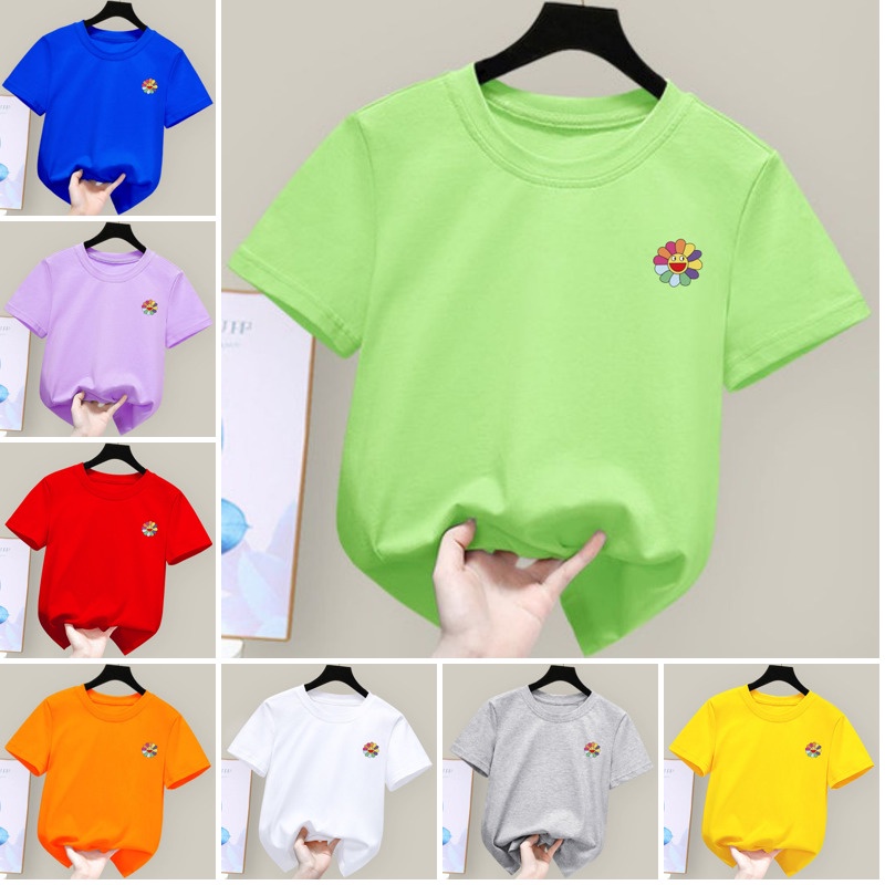 Áo Thun Unisex Tay Ngắn In Họa Tiết Hoạt Hình Dễ Thương Cho Bé Trai