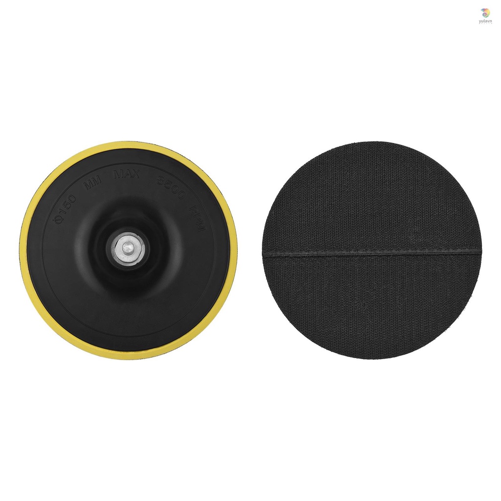 Bộ 6 Đĩa Mài Đánh Bóng Bằng Len 6 Inch Kèm Bộ Chuyển Đổi M14 Chuyên Dụng Chất Lượng Cao