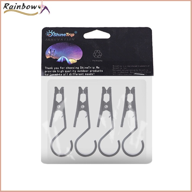 Set 4 Kẹp Giữ Lều Chống Trượt Đa Năng Kèm Móc Tiện Dụng