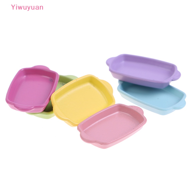 4 Dĩa Ăn Thịt Bò Đồ Chơi Búp Bê Cỡ 1 / 12 Mới