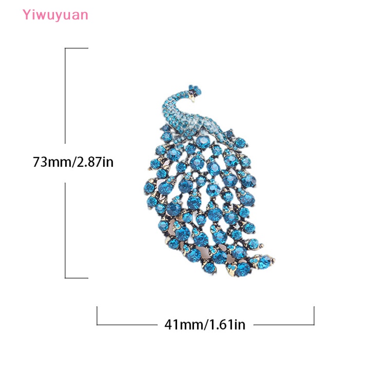 Ghim Cài Áo Hình Con Công Đính Đá Thời Trang Mới