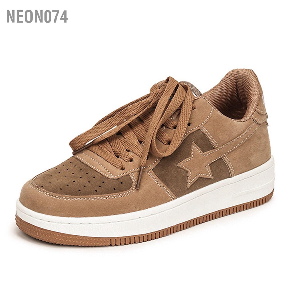 Neon074 Giày Sneaker Nữ Phong Cách Mềm Mại Thoải Mái Vintage Đế Dày Sinh Viên Thường Ngày Cho Hoạt Động Ngoài Trời