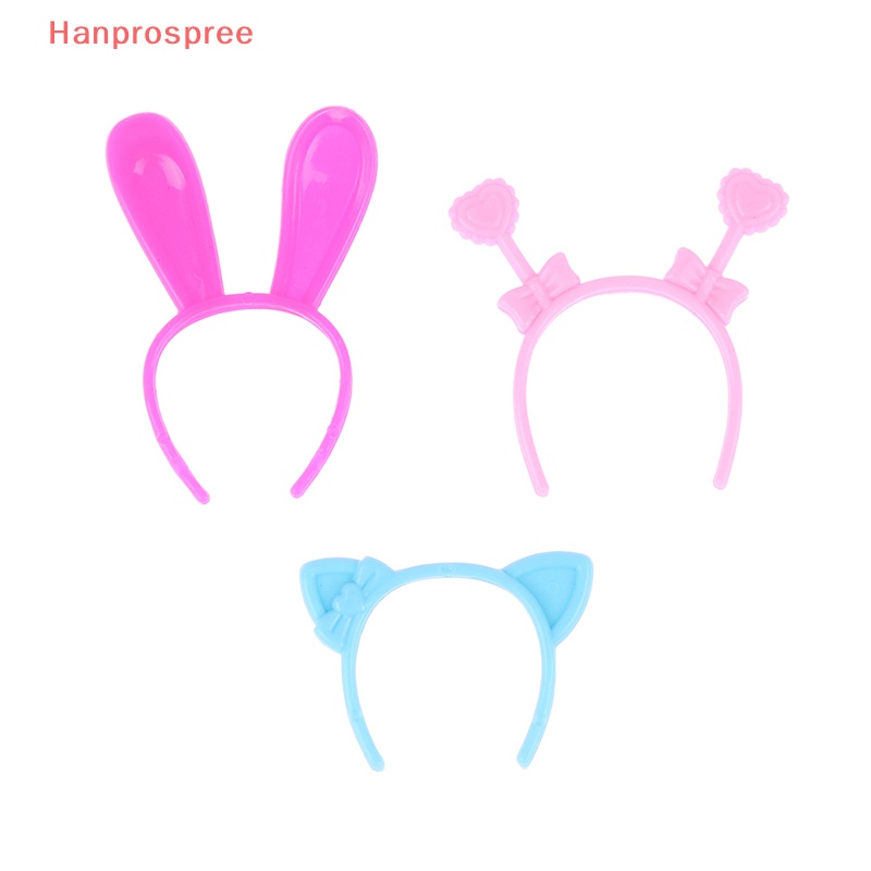 Set 5 Băng Đô Tai Thỏ / Mèo / Gấu 30cm Dành Cho Búp Bê Barbie