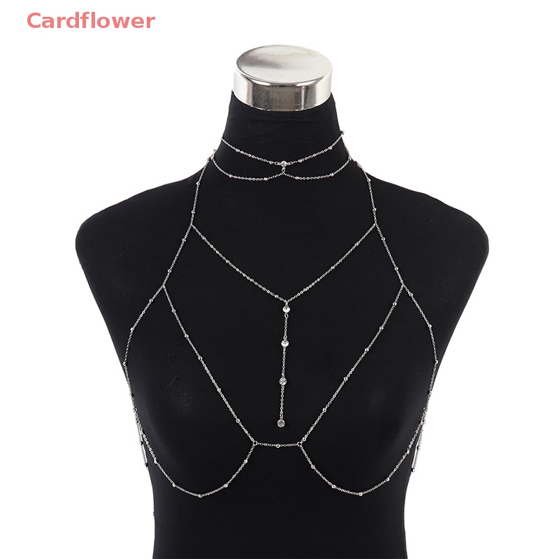 < Cardflower > Bikini Mắt Xích Đeo Chéo Cơ Thể Trang Sức Gợi Cảm Thời Trang Đi Biển Đơn Giản Cho Nữ