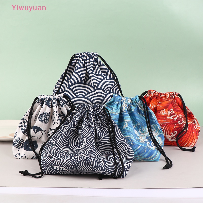 1 Túi Dây Rút Đựng Cơm Trưa Phong Cách Nhật Bản Mới