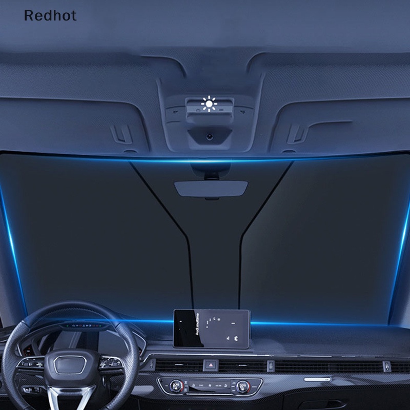 &lt; Redhot &gt; Rèm Che Nắng Hai Lớp Cách Nhiệt Chống Tia Uv Bảo Vệ Kính Chắn Gió Xe Hơi