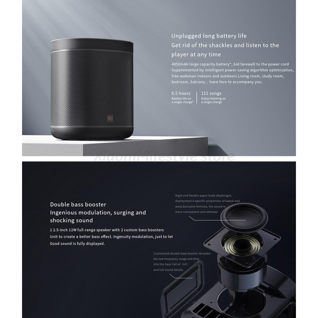 Loa Không Dây Xiaomi Xiaoai 4850MAh Có ĐèN LED Và Phụ KiệN | BigBuy360 - bigbuy360.vn