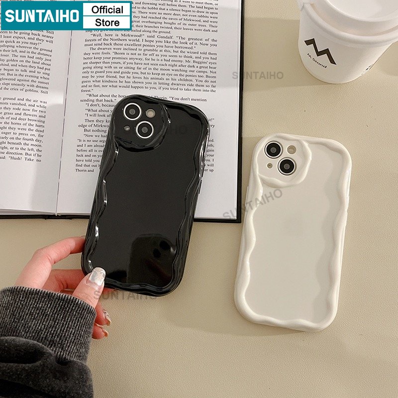 Suntaiho Ốp lưng iphone đen trơn Ốp Điện Thoại trong suốt chống bẩn Silicon Mềm Chống Vỡ Màu Trơn Cho IPhone 11 14 Pro Max 11 Pro Max 13 12 11 Pro Max 6Plus 7Plus 8Plus XS Max