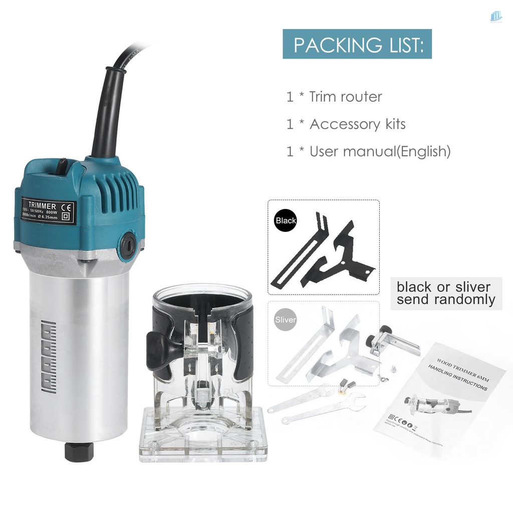 Bộ Định Tuyến Cắt Gỗ Với Đế Trong Suốt 110V 800W 30000r / Phút s2mwvn Chuyên Dụng