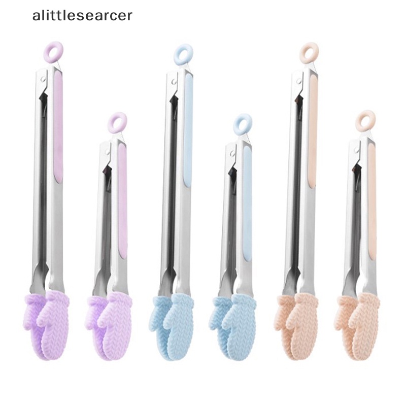 Kẹp Gắp Thức Ăn Bằng Silicone Và Thép Không Gỉ Chịu Nhiệt Độ Cao Chống Bỏng Tiện Dụng