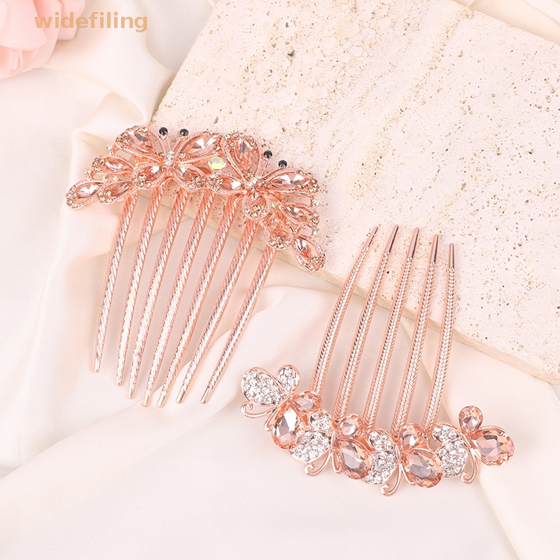 Lược Cài Tóc Đính Đá Hình Bướm Phong Cách Hàn Quốc Cho Người Lớn